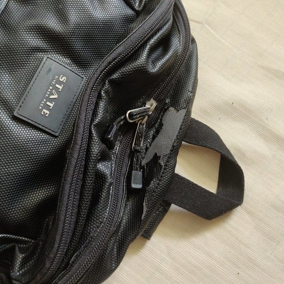 State Backpack Lenox Coated Canvas Black - Picture 10 of 12